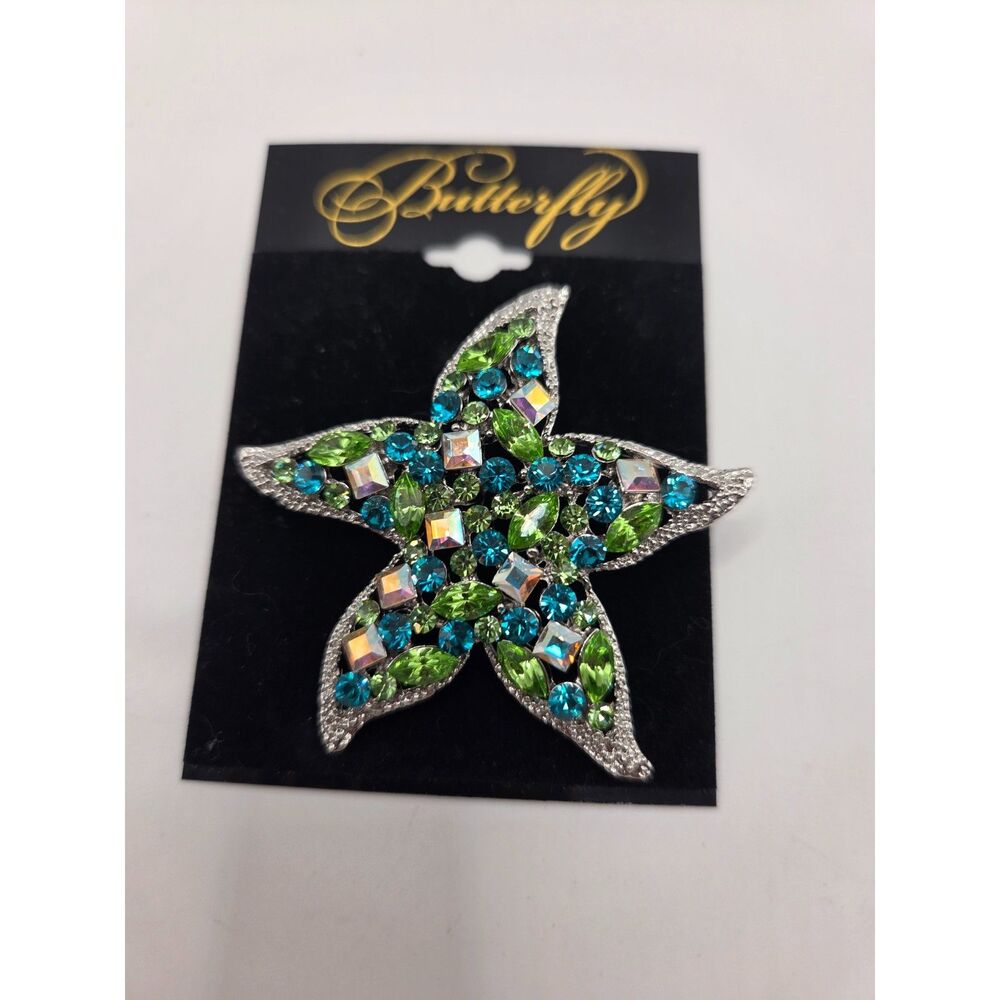 1767. New with Tags Butterfly Starfish Brooch Pin